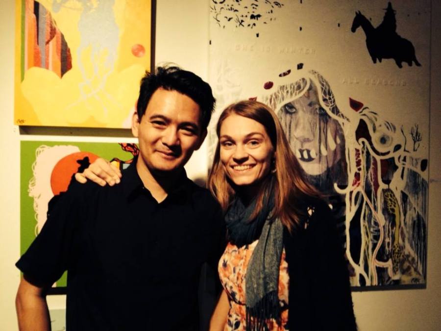 Don't eat us creepy art creature! 